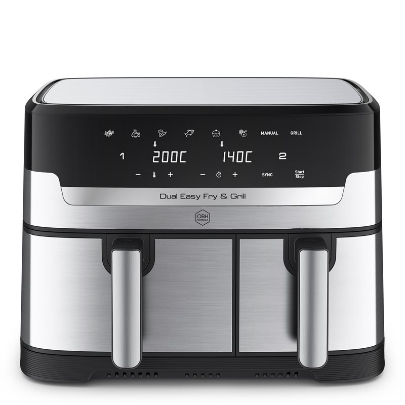 OBH Nordica "Dual Easy Fry & Grill Silver" Airfryer