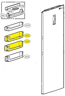 Mittre dörrhylla, LG